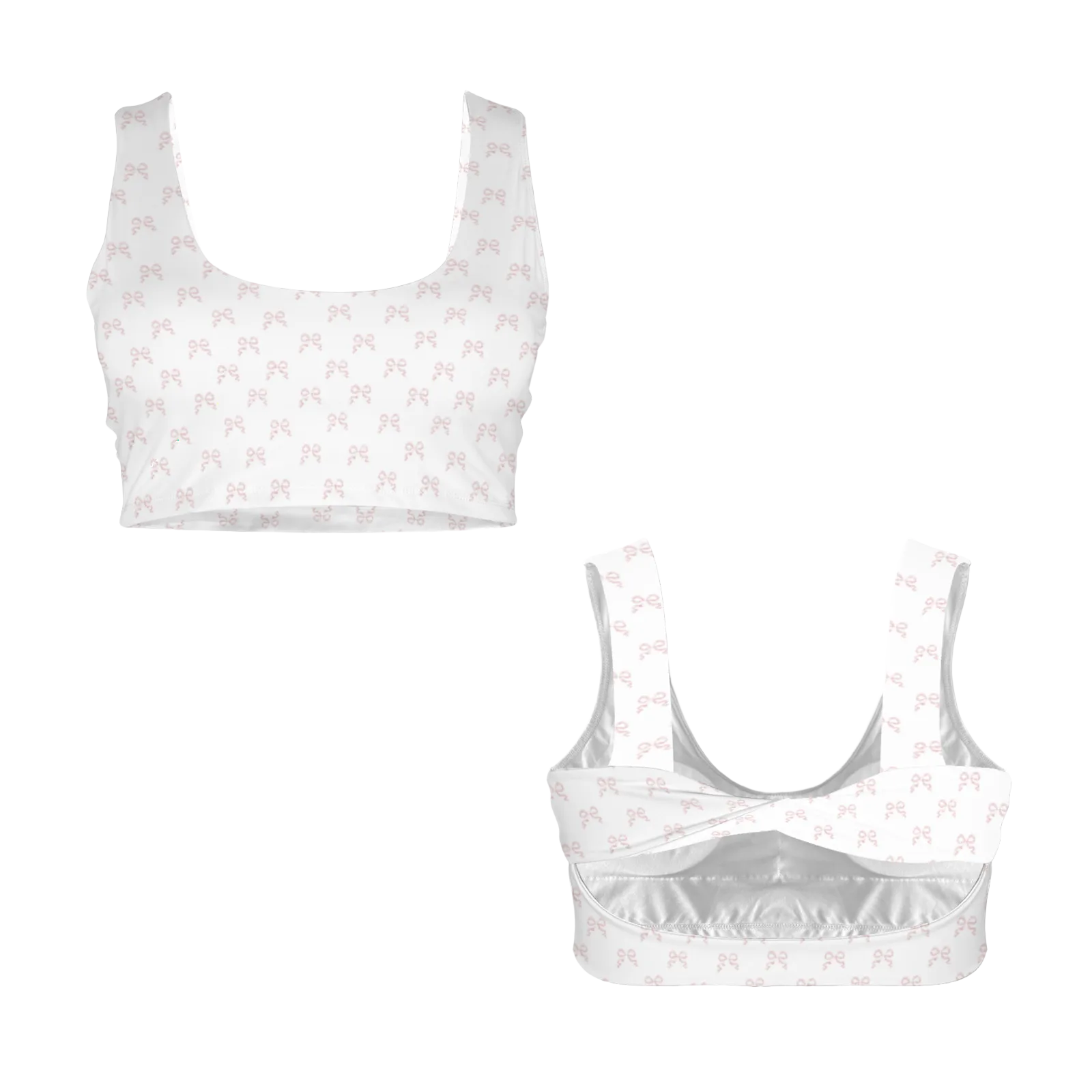 Twist Back Sports Bra - Collection 1 - Rococo Blush Petite