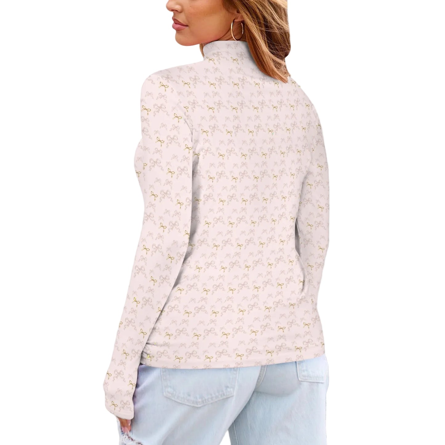 Turtle Neck Top - Rococo Blush