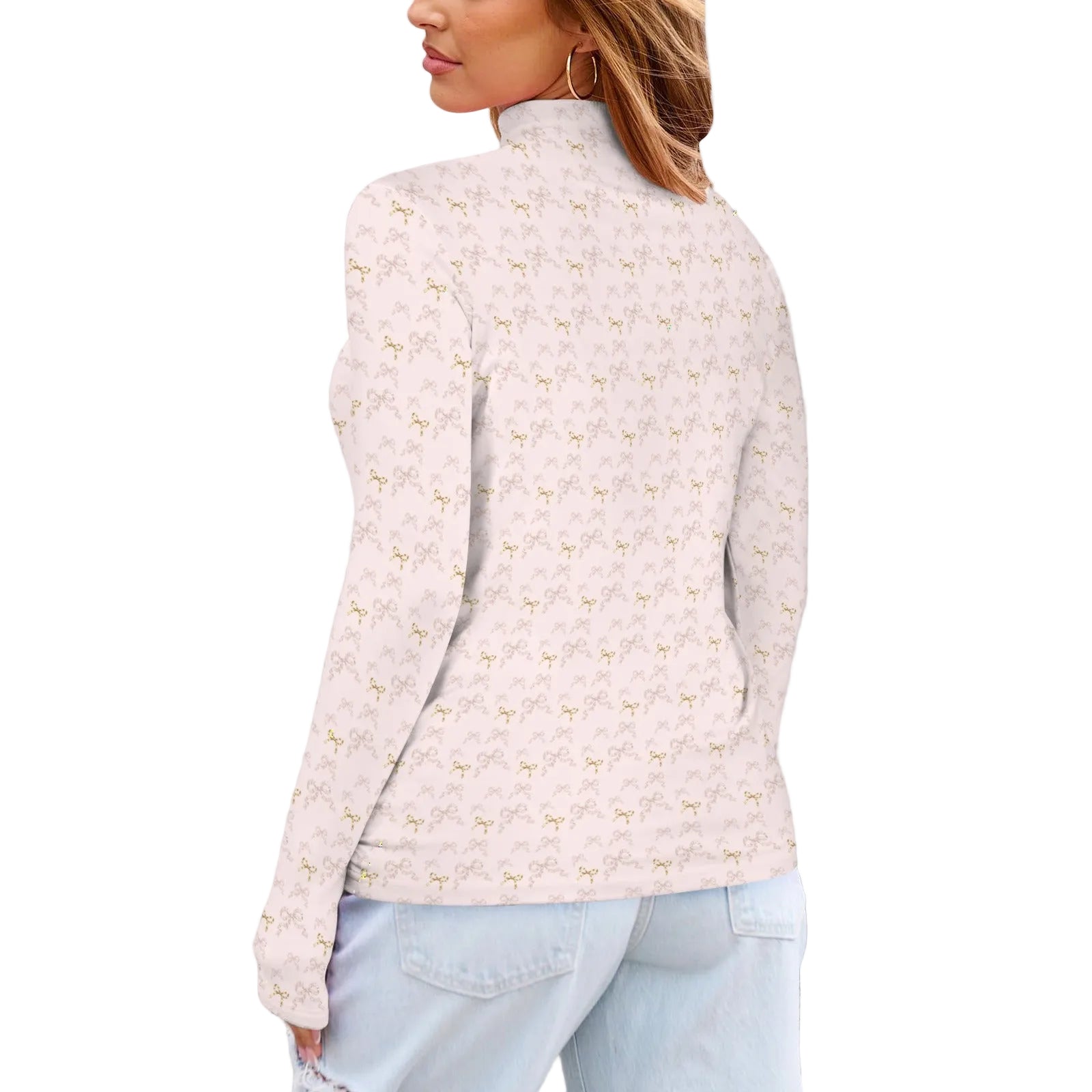 Turtle Neck Top - Rococo Blush