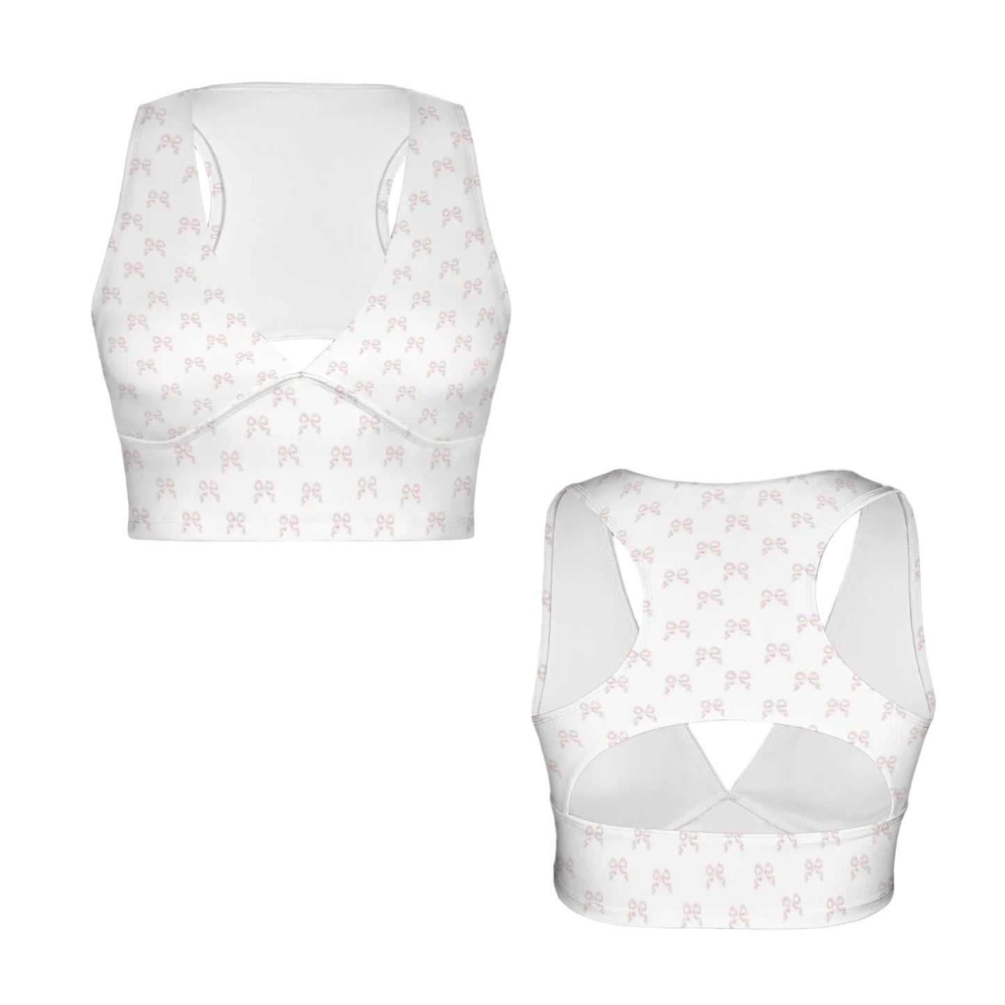 V Neck Sports Crop - Collection 1 - Rococo Blush Petite