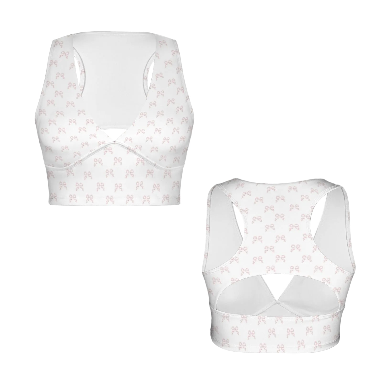 V Neck Sports Crop - Collection 1 - Rococo Blush Petite