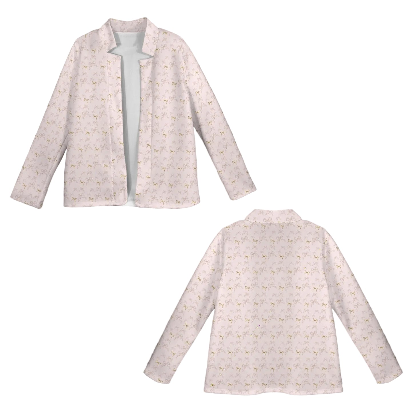 Open Front Coat - Rococo Blush