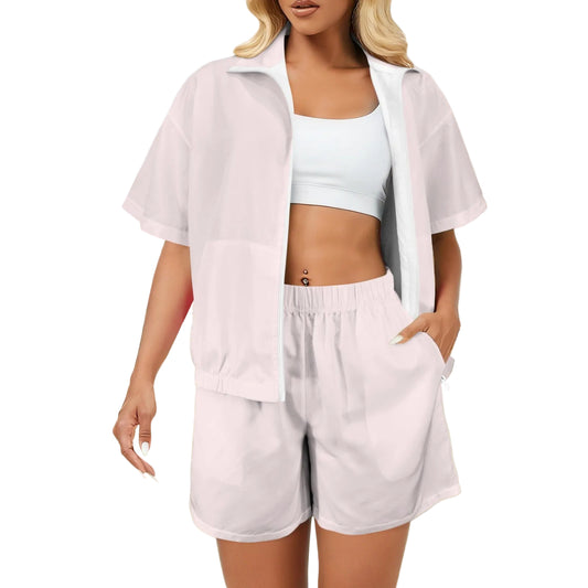 Windbreaker Jacket & Shorts - Mignard