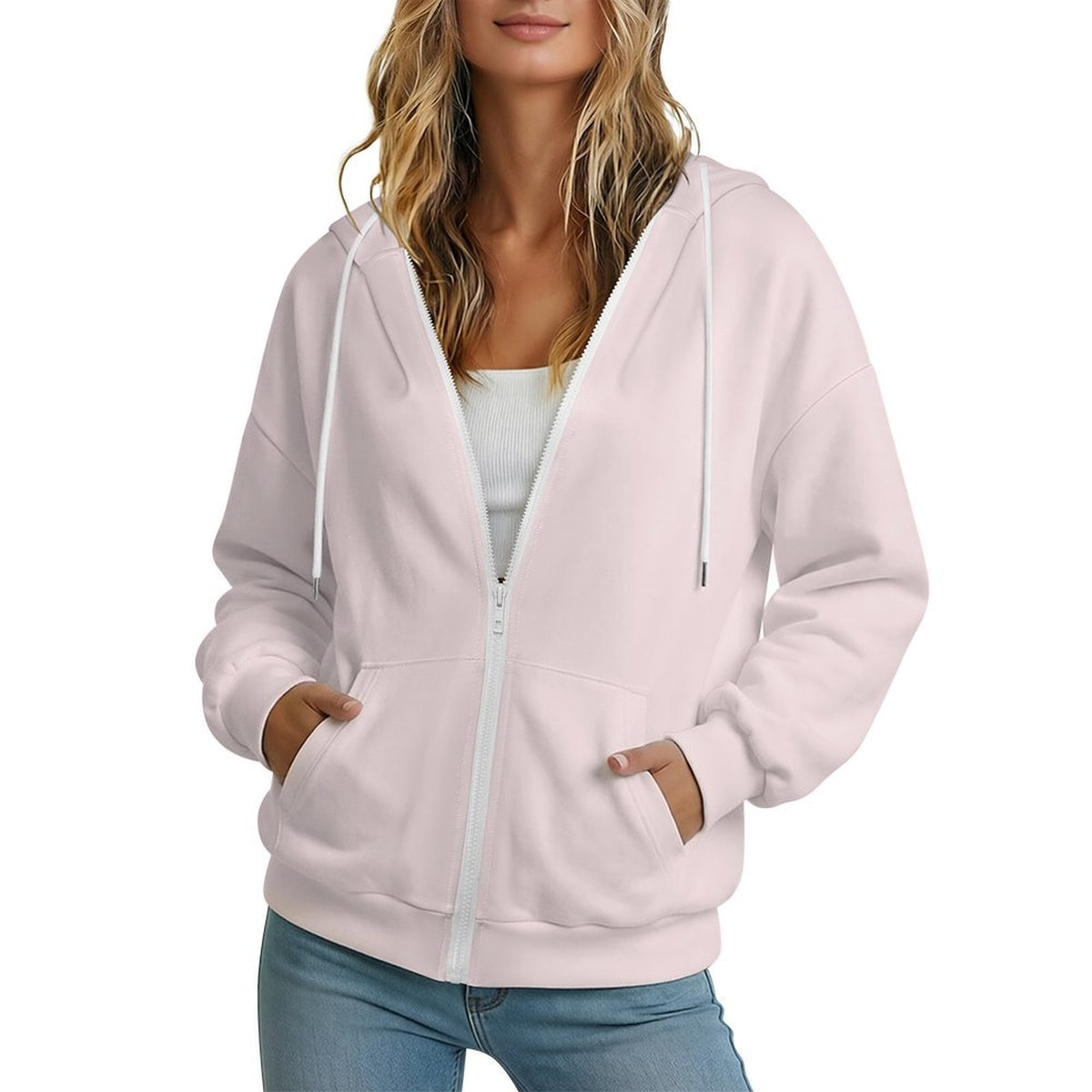 Custom Women's Full Zip Long Sleeve Hoodie