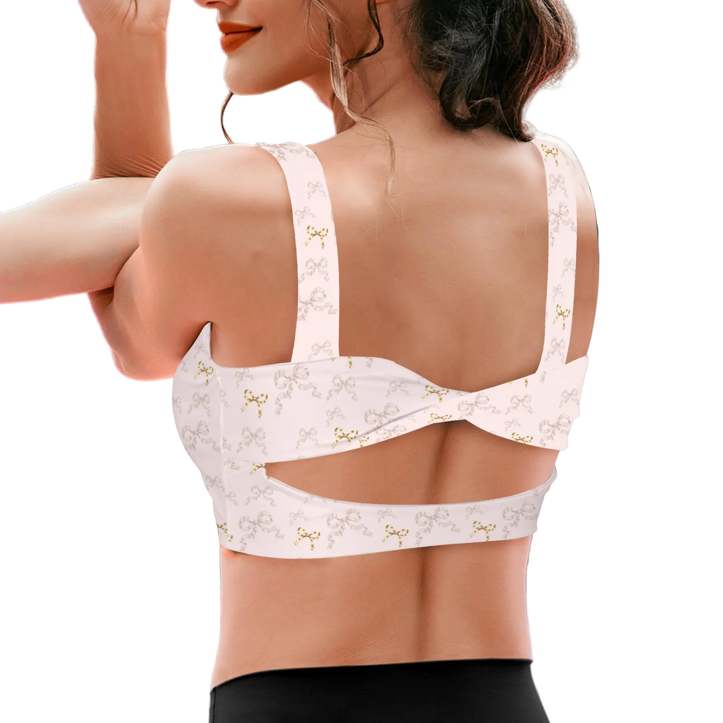 Twist Back Sports Bra - Collection 1 - Rococo Blush