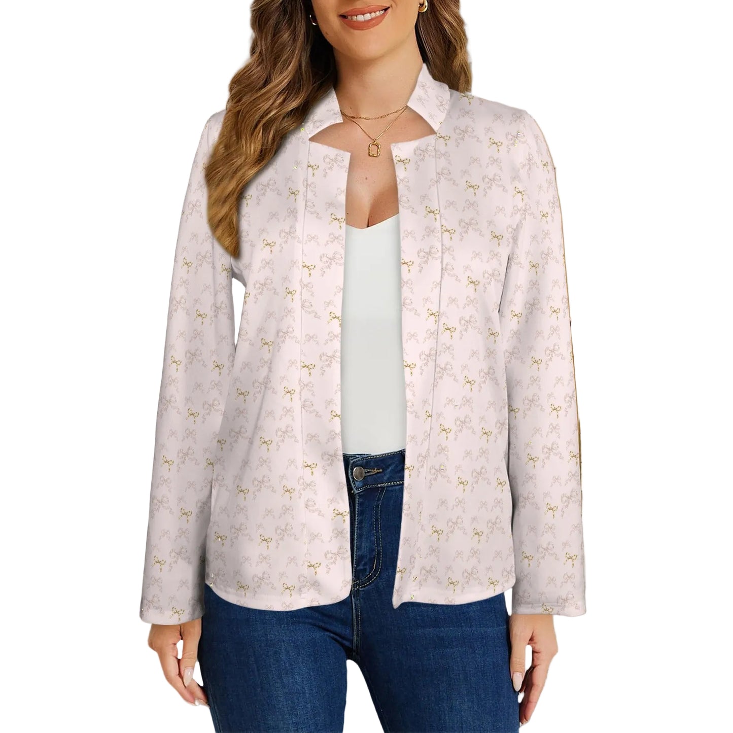 Open Front Coat - Rococo Blush